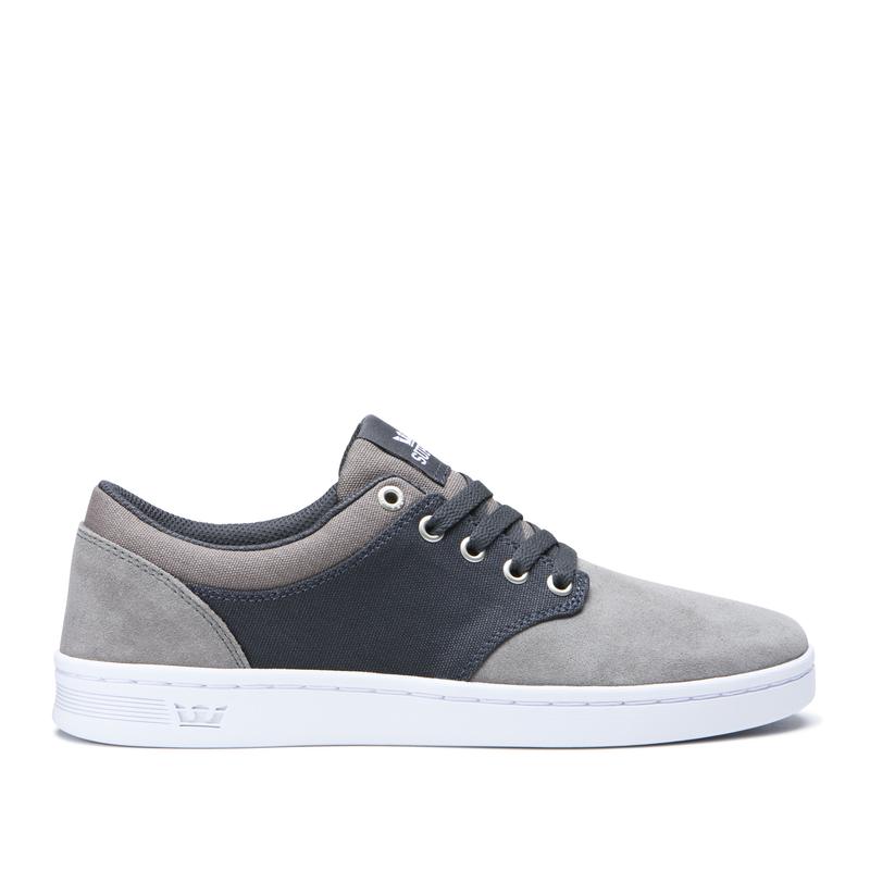 Zapatillas Bajas Supra Argentina Mujer - CHINO COURT Gris / Azul Marino (UVTCK-2957)